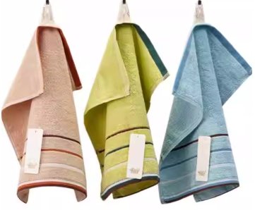 Cotton non-knitted or non-crocheted terry fabric bath towels